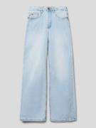 Wide leg jeans met Franse steekzakken, model 'Annema'