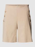 Korte linnen broek met sierknopen, model 'BRADY'