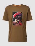 T-shirt met motiefprint, model 'Mushroom'