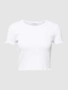 Kort T-shirt met smokdetails, model 'SMOKED'