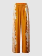 Wide leg stoffen broek met bloemenprint, model 'PUTRYA'