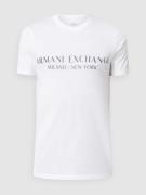 T-shirt met labelprint, model 'milano'