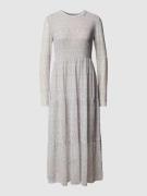 Midi-jurk met semi-transparante look