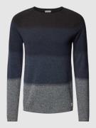 Gebreide pullover met labelpatch, model 'HILL'