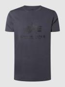T-shirt met labelprint, model 'BASIC'