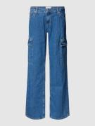 Extreme low rise baggy fit jeans met cargozakken