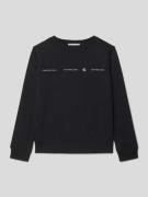 Sweatshirt met labeldetails, model 'MINIMALISTIC'