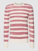 Gebreide pullover met streepmotief, model 'printed stripe knitter'