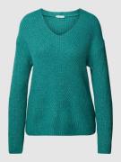 Gebreide pullover met extra brede schouders