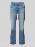 Straight fit jeans met labelpatch, model 'Mosa'