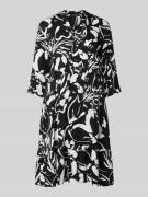 Knielange jurk met all-over print