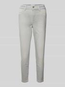 Slim fit jeans met streepmotief, model 'Ornella sporty'