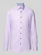 Slim fit zakelijk overhemd met button-downkraag