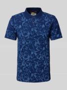 Slim fit poloshirt met bloemenmotief