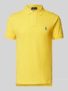 Slim fit poloshirt met labelstitching