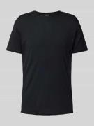 T-shirt met ronde hals en gemêleerde look