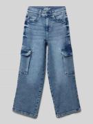 Regular fit jeans met cargozakken