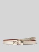 Riem van leer in metallic look