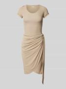 Mini-jurk met knoopdetail, model 'ELISEA'