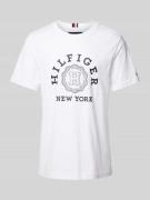 T-shirt met labelprint, model 'HILFIGER COIN'