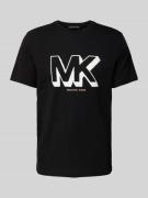 T-shirt met labelprint, model 'SKETCH MK'