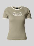 T-shirt met labelprint, model 'Army Ringer'