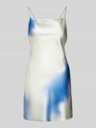 Mini-jurk in marineblauw met all-over print, model 'Jessie'