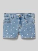 Slim fit korte jeans met all-over motief, model 'SALLI'