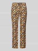 Flared cut broek met bloemmotief, model 'GABRIELLE'