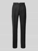 Tapered fit pantalon met bandplooien, model 'OLE'