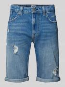 Korte regular fit jeans in destroyed-look, model 'RONNIE'