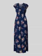 Midi-jurk van viscose met bloemenmotief