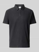 Relaxed fit poloshirt in riblook