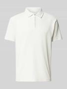 Relaxed fit poloshirt in riblook