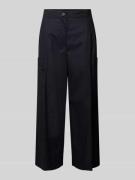 Wide leg stoffen broek met bandplooien