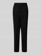 Tapered fit stoffen broek met tunnelkoord