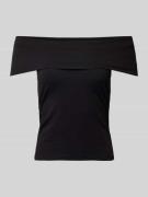 Off shoulder-shirt in effen design, model 'KERRY'