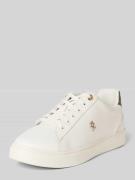 Sneakers van leer met labeldetail, model 'ELEVATED'