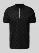 Slim fit poloshirt met ritssluiting, model 'Benito'