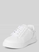 Sneakers van leer met labeldetail