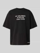 Boxy fit T-shirt met motiefprint, model 'LOBOS'