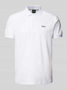 Poloshirt met labelprint, model 'Paddy'