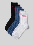Sokken met labelprint in een set van 6 paar, model 'RIB LOGO'