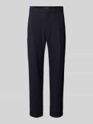 Tapered fit stoffen broek met achterzakken