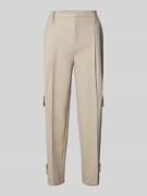 Straight leg stoffen broek met bandplooien, model 'Columbia'