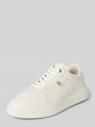 Leren sneakers met labelapplicatie, model 'LUX POINTY'