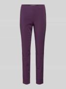 Slim fit stoffen broek met siernaden, model 'PENNY'