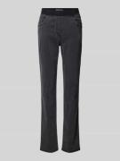 Slim fit broek met elastische band, model 'PAMINA FUN'