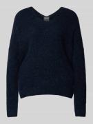 Gebreide pullover met V-hals, model 'THORA'