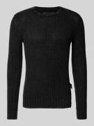 Gebreide pullover met labeldetail